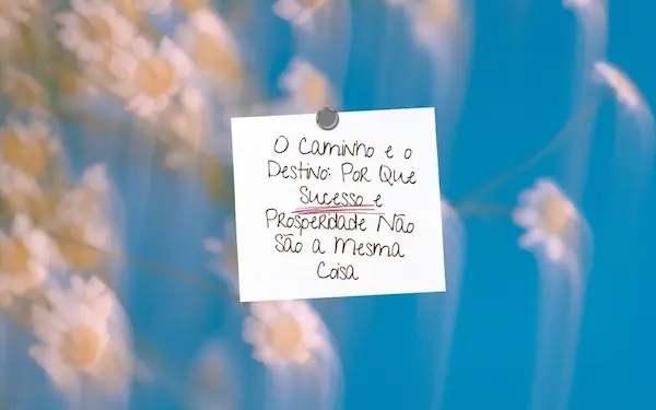 O Caminho e o Destino: Por Que Sucesso e Prosperidade Não São a Mesma Coisa 36 Azul e Branco Minimalista Citacao Motivacional Story