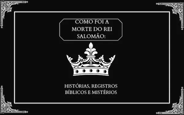 O Silêncio do Sábio: A Morte do Rei Salomão e o Fim de Uma Era Dourada em Israel 25 Black and White Vintage King Story Novel Book Cover