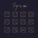 Post de instagram signos astrologicos escuro
