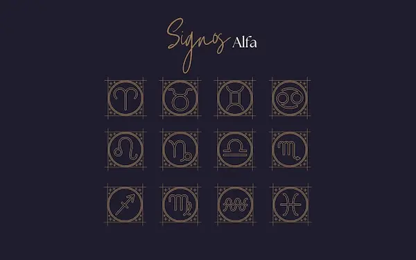 Post de instagram signos astrologicos escuro