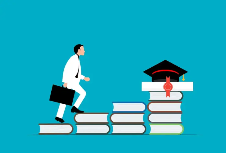 diploma jovem crescimento escada da vida profissional
