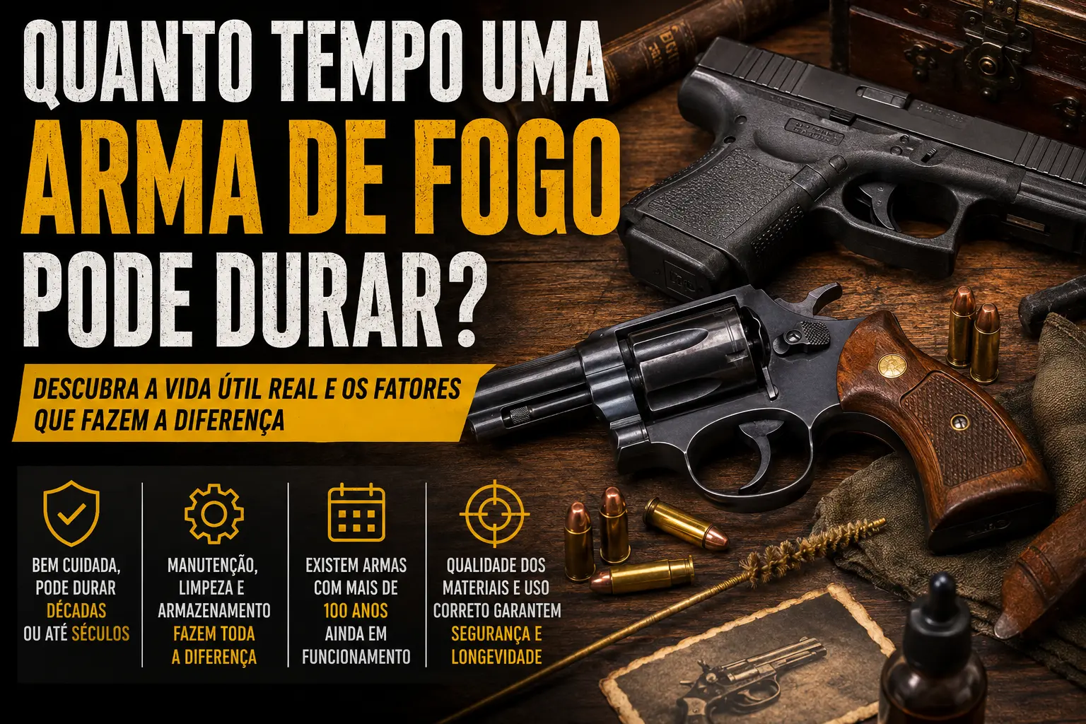 Quanto Tempo Uma Arma de Fogo Pode Durar? Descubra a Vida Útil Real e os Fatores que Fazem a Diferença 25 Armas de fogo tempo de duracao