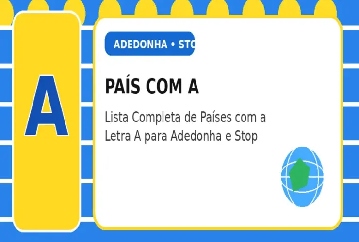 País com A: Lista Completa de Países com a Letra A para Adedonha e Stop 36 País com A: Lista Completa de Países com a Letra A para Adedonha e Stop