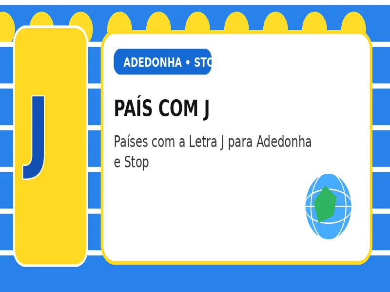 País com J: Países com a Letra J para Adedonha e Stop