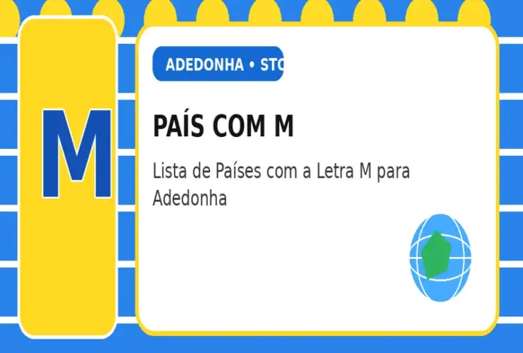 País com M: Lista de Países com a Letra M para Adedonha