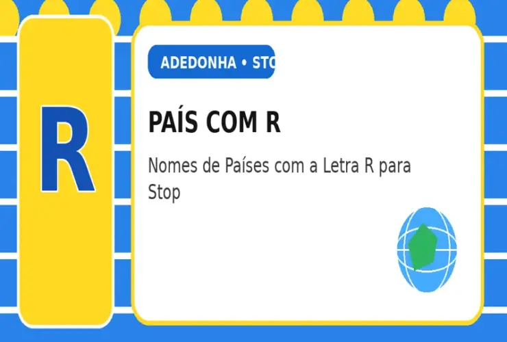 País com R: Nomes de Países com a Letra R para Stop