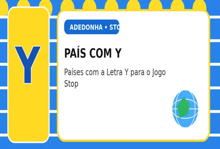 País com Y: Países com a Letra Y para o Jogo Stop 51 País com Y: Países com a Letra Y para o Jogo Stop