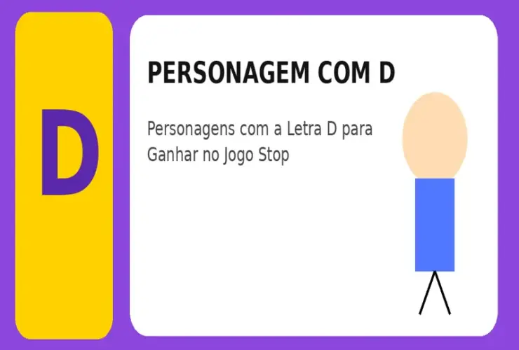 Personagem com D: Personagens com a Letra D para Ganhar no Jogo Stop