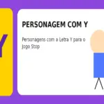 Personagem com Y: Personagens com a Letra Y para o Jogo Stop